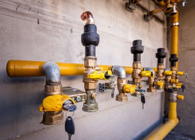 Gas pipes and ball valves